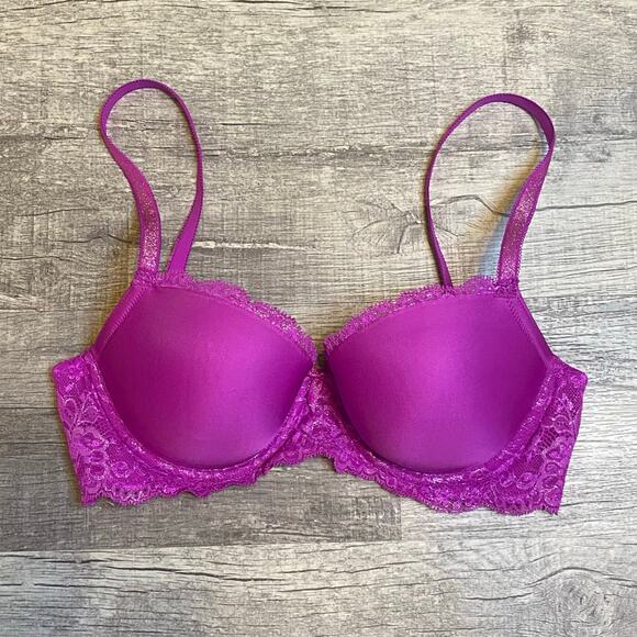 Victoria's Secret Other - Victoria's Secret Dream Angels Lightly Lined Demi Bra 32D Pink / Purple